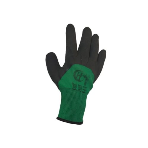 Перчатки с латексным покрытием Зелено-Черные