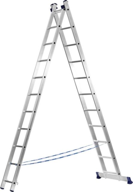 Двухсекционная лестница со стабилизатором, 10 ступеней, СИБИН