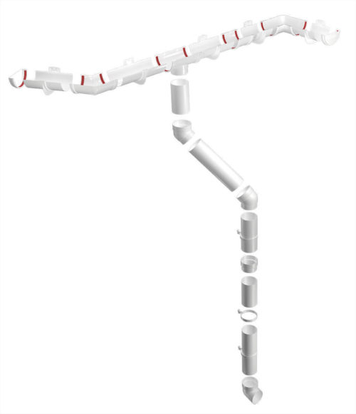 Колено трубы 135 (45) ТН ПВХ белый
